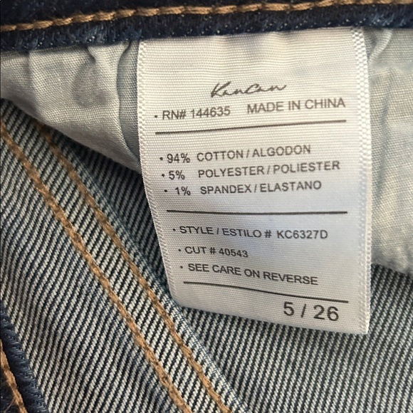 KanCan Jeans Mid Waisted Button Fly Dark Wash Flare Jeans KC6327FD - Picture 2 of 3